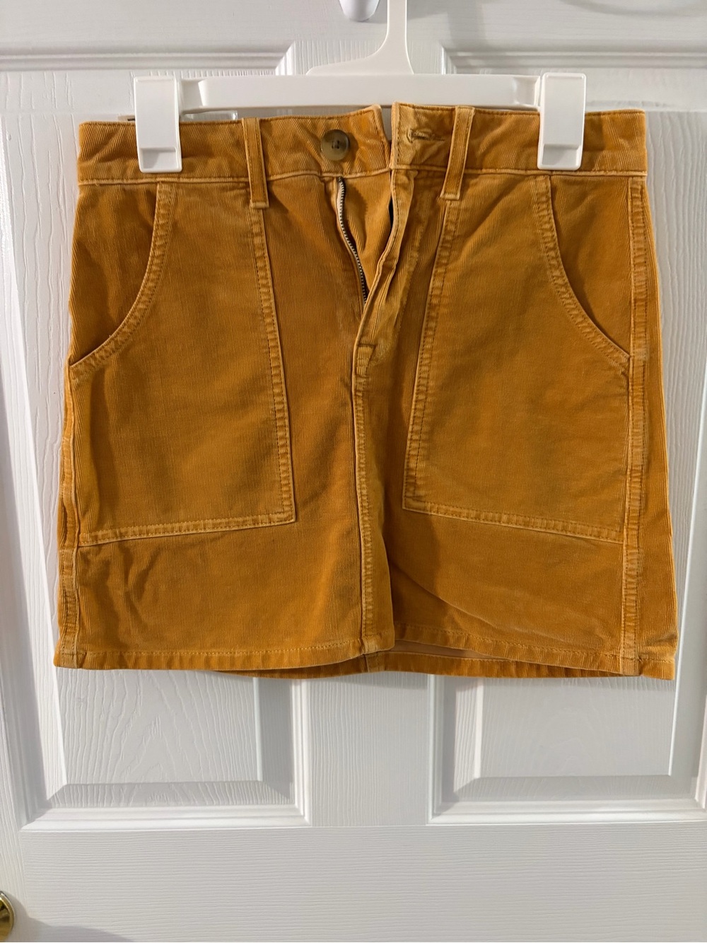 American Eagle Outfitters Light Mustard Corduroy Skirt